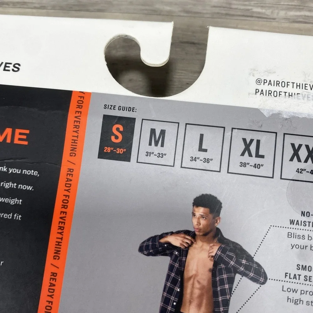 2 Pack of Mens Pair of Thieves SuperFit‎ Boxer Brief Underwear Red/Grey Size S